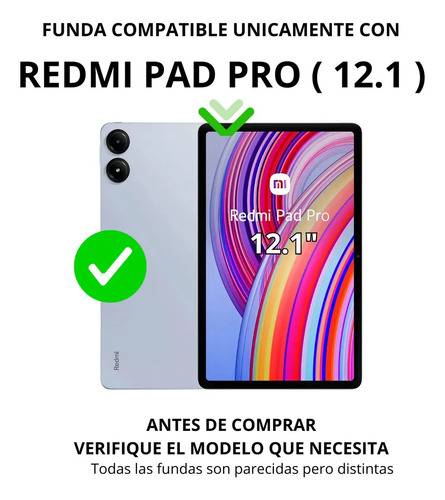 Xiaomi Redmi Pad Pro 12 Smart Cover Negro