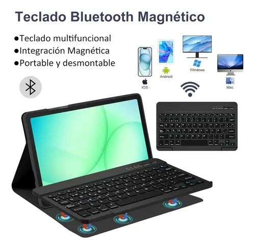 Samsung Galaxy Tab A9/A11 Con Teclado Negro